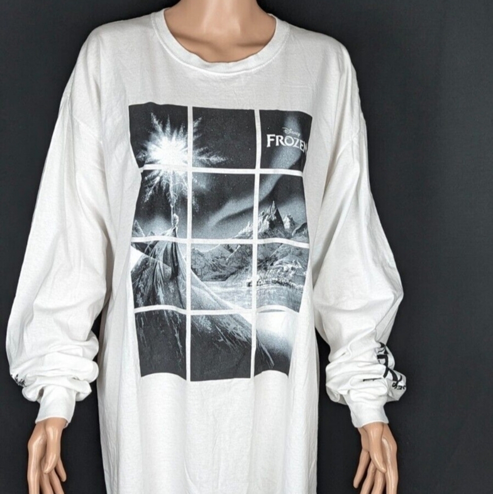 Disney Frozen Graphic Long Sleeve Shirt - White